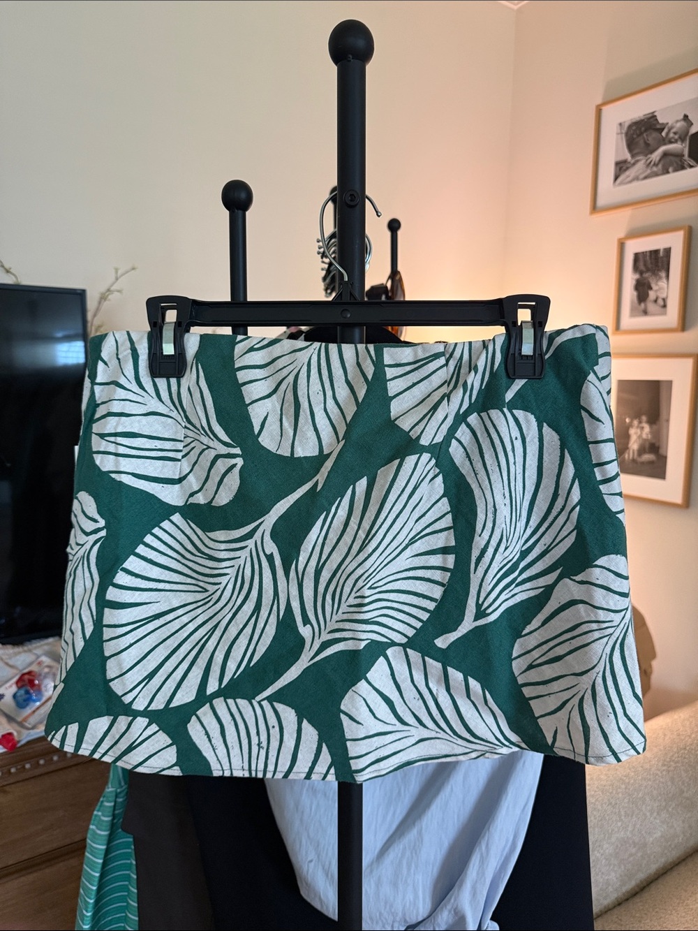 a new day Green and White Botanical Print Mini Skort - Picture 2 of 2